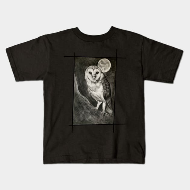 Night owl Kids T-Shirt by Madellineart